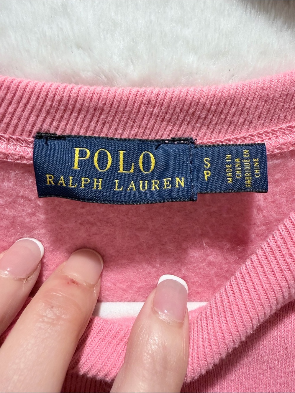Polo Ralph Lauren Pink French Terry Sweatshirt Pony Logo Hi Low Hem SP (CKB074) - Picture 7 of 16